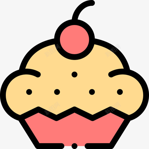 纸杯蛋糕instagram亮点故事食品1线性颜色svg_新图网 https://ixintu.com 纸杯 蛋糕 instagram 亮点 故事 食品 线性 颜色