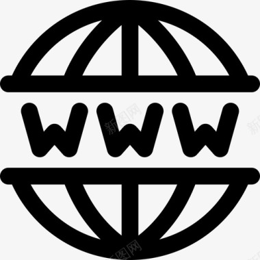 Www互联网技术24线性图标