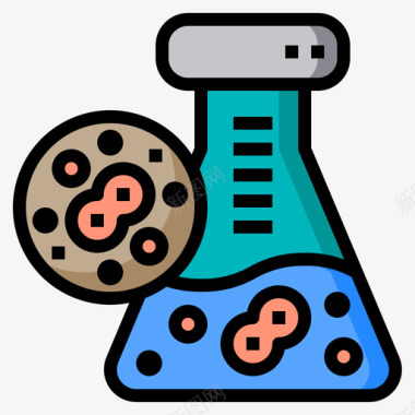 细胞分裂生物化学31线颜色图标