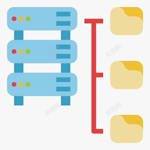 文件组织数据传输13平面svg_新图网 https://ixintu.com 文件 组织 数据传输 平面