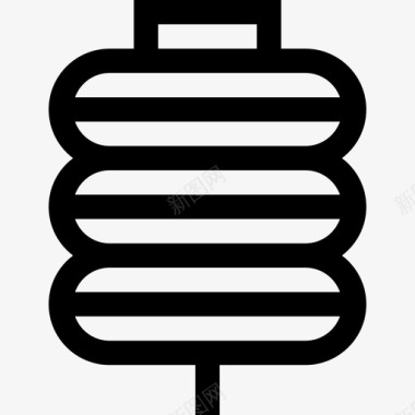 灯笼中国72直线型图标