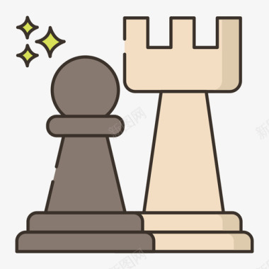 象棋教育娱乐3线颜色图标