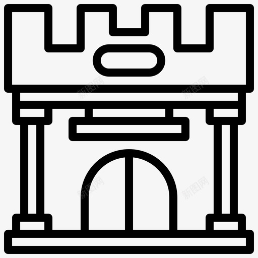 博物馆艺术101博物馆线性svg_新图网 https://ixintu.com 博物馆 艺术 线性