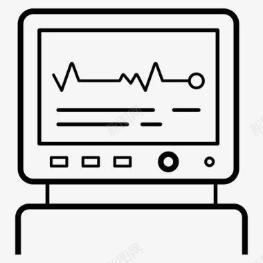 ecg健康监视器图标