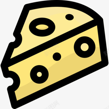 奶酪意大利食品2原色图标