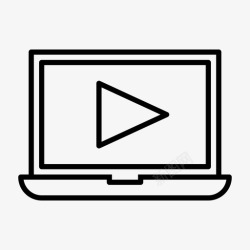 电脑游戏图标笔记本电脑游戏开始播放器高清图片