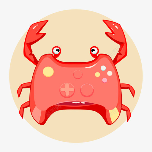 彩色游戏svg_新图网 https://ixintu.com 彩色游戏 螃蟹 game 游戏 填充 手绘 多色 可爱