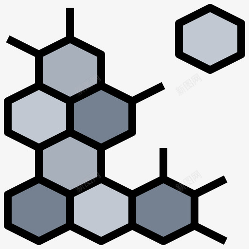 分子科学6线性颜色svg_新图网 https://ixintu.com 分子 科学 线性 颜色