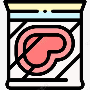 肉烹调120线性颜色图标