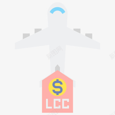 Lcc航空公司3扁平图标