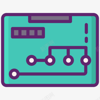 线路板diy12线性颜色图标