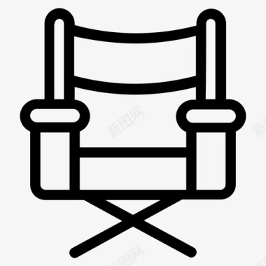 导演坐椅导演椅折叠椅图标