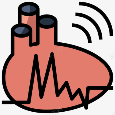 心率戒烟23线性颜色图标