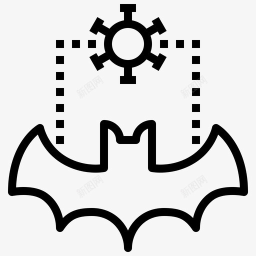 蝙蝠冠状病毒170线状svg_新图网 https://ixintu.com 蝙蝠 冠状 病毒 线状