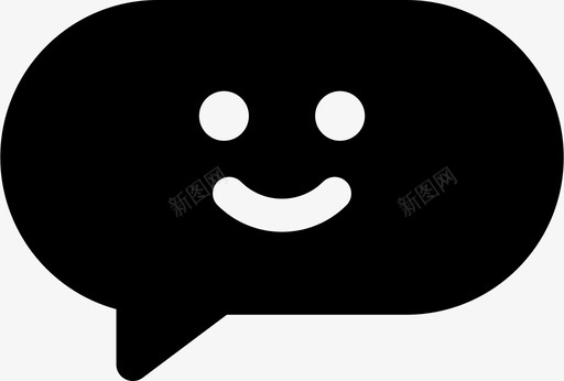 短信微笑评论对话图标