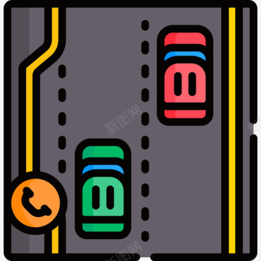 紧急区域3号高速公路线形颜色图标