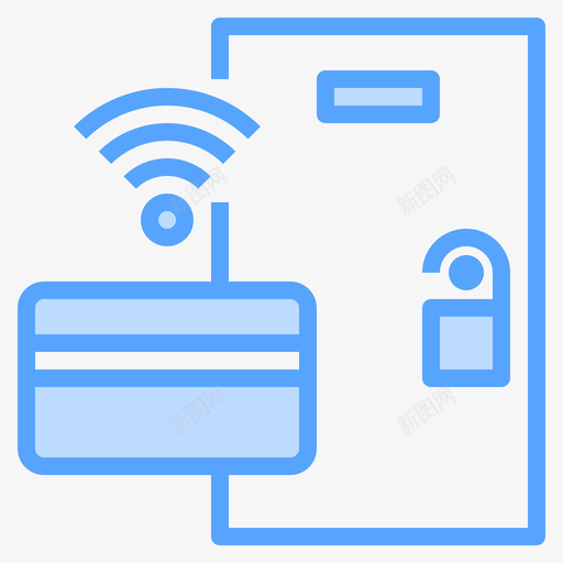 钥匙卡智能家居81蓝色svg_新图网 https://ixintu.com 钥匙 智能家居 蓝色