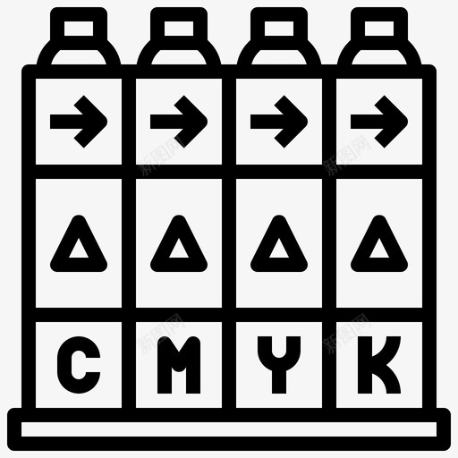 墨盒打印65线性svg_新图网 https://ixintu.com 墨盒 打印 线性