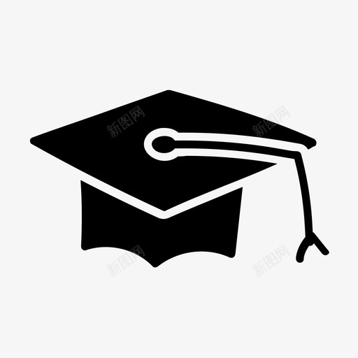 mortarboard学术帽学位帽svg_新图网 https://ixintu.com 毕业 mortarboard 学术 学位 商业 财务 会计 字形 向量 图标