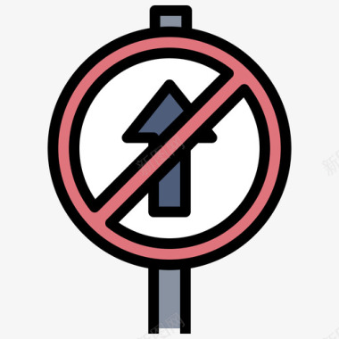 禁止入内交通标志29线形颜色图标