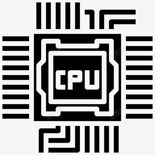 Cpu电子元件3填充svg_新图网 https://ixintu.com Cpu 电子元件 填充