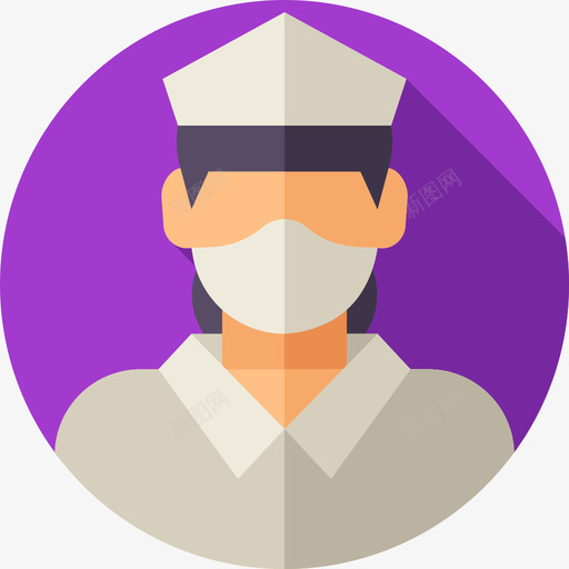 护士带着医用面具的化身扁平的svg_新图网 https://ixintu.com 护士 带着 医用 面具 化身 扁平