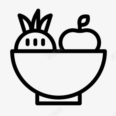 水果碗苹果食品图标