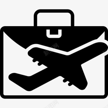 商务旅行飞机运输图标
