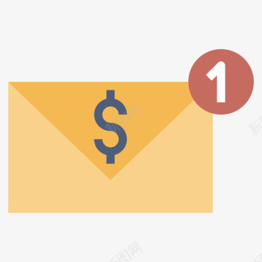 邮件在线货币服务9扁平图标
