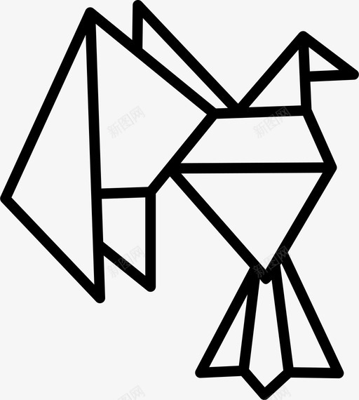 折纸动物鸟svg_新图网 https://ixintu.com 折纸 动物 苍蝇 鸟类