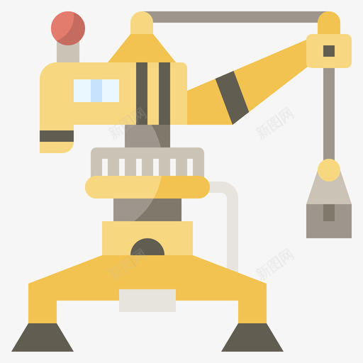 港口起重机工程机械7平板svg_新图网 https://ixintu.com 港口 起重机 工程机械 平板