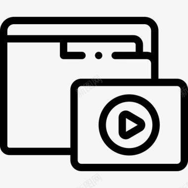 视频文件夹摄像机和摄像机10线性图标