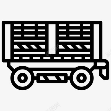 拖车工程机械8直线型图标