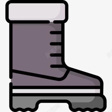 雪地靴北极29线性颜色图标
