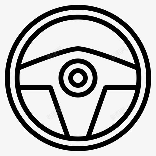 方向盘汽车交通工具svg_新图网 https://ixintu.com 汽车 方向盘 交通工具 轮廓