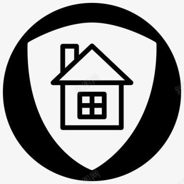 安全之家家庭保护锁定的家图标