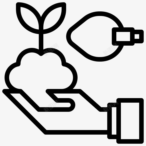 植物可持续能源49线性svg_新图网 https://ixintu.com 植物 持续 能源 线性