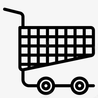 购物车超市83直线型图标