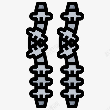 脊柱理疗29线颜色图标