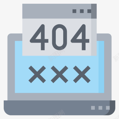 错误404编程83平面图标