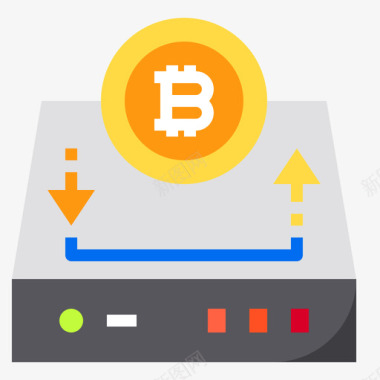 硬盘比特币152扁平图标
