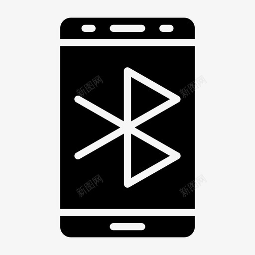 蓝牙手机媒体共享svg_新图网 https://ixintu.com 共享 技术 蓝牙 手机 媒体 营销 字形