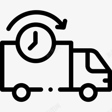 送货车食品运输79直线式图标