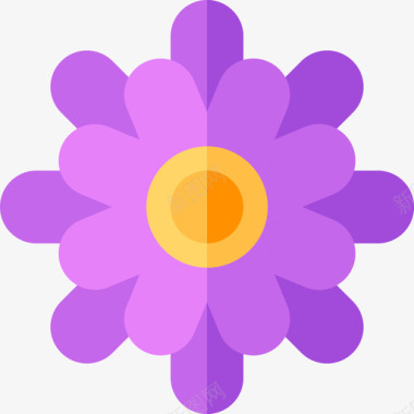 紫菀花33扁平图标