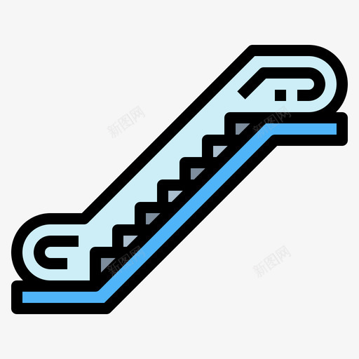 自动扶梯汽车站3线颜色svg_新图网 https://ixintu.com 自动扶梯 汽车站 颜色