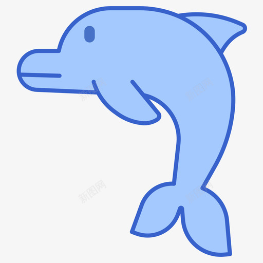 海豚热带57线形颜色svg_新图网 https://ixintu.com 海豚 热带 线形 颜色