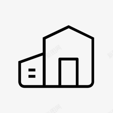 房子村庄建筑物图标