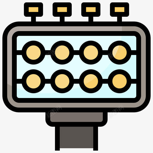 聚光灯足球85线性颜色svg_新图网 https://ixintu.com 聚光灯 足球 线性 颜色