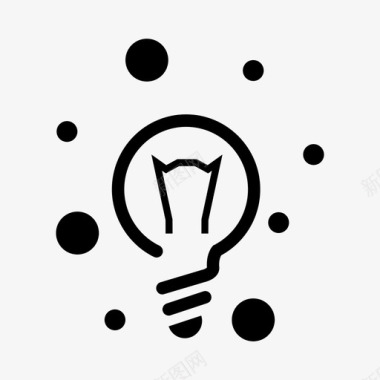 创意灯灯泡概念图标