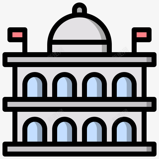 国会大厦政治9号直线颜色svg_新图网 https://ixintu.com 国会 大厦 政治 9号 直线 颜色